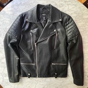 Forever21 Faux-Leather Moto Bomber